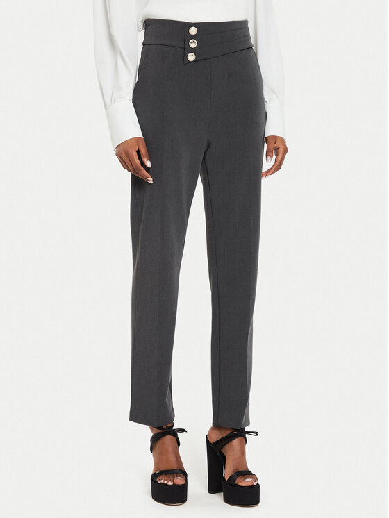 Rinascimento Rinascimento Pantaloni din material CFC0119756003 Gri Regular Fit