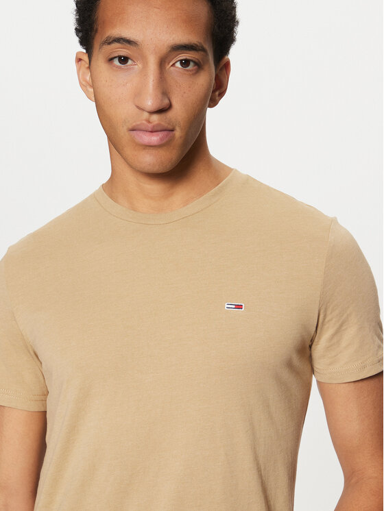 Tommy Jeans Tommy Jeans Tričko Jaspe DM0DM20363 Béžová Slim Fit
