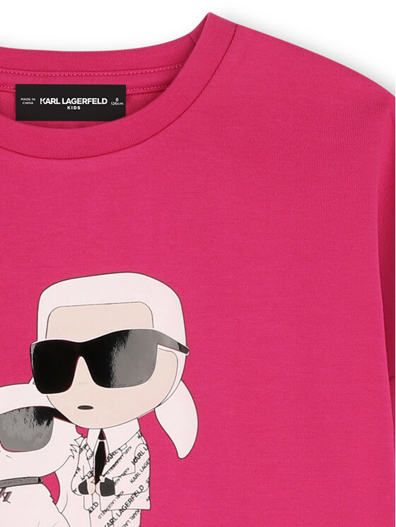 Karl Lagerfeld Kids Karl Lagerfeld Kids Bluză Z30472 S Roz Regular Fit
