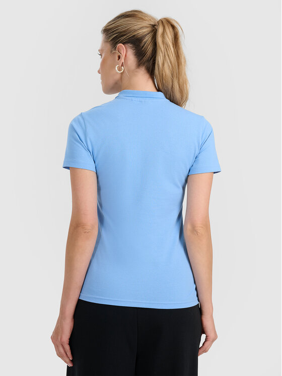 4F 4F Polo NOS Niebieski Slim Fit