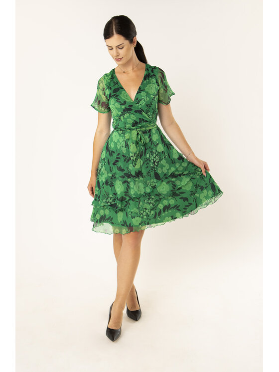 QUIOSQUE QUIOSQUE Každodenné šaty SALMA DRESS BIS2 Zelená Regular Fit
