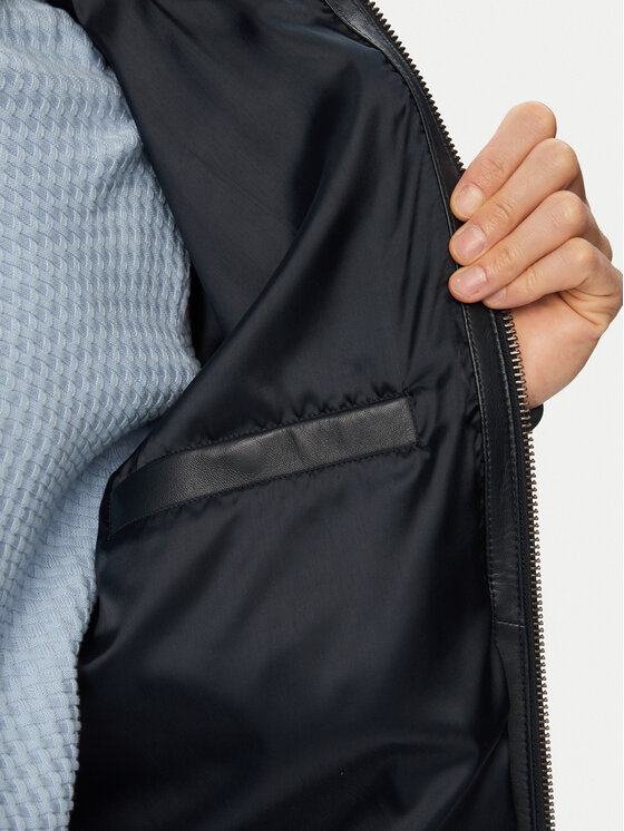 BOSS BOSS Шкіряна куртка Jonorve 50562519 Cиній Regular Fit