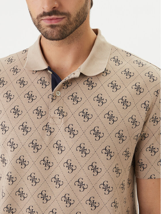 Guess Guess Polo M6GP04 K3073 Μπεζ Regular Fit