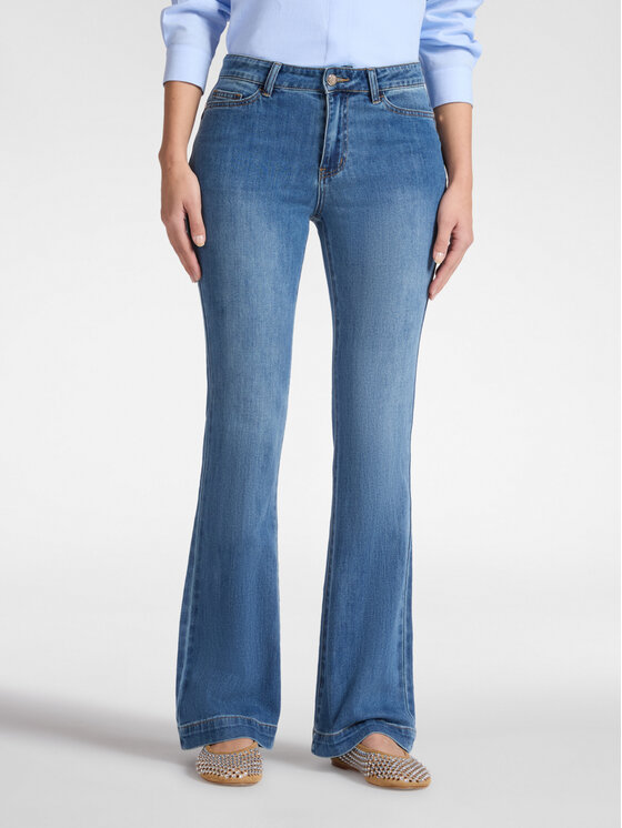 Elena Mirò Elena Mirò Jeansy P530P000412N024 Niebieski Flare Fit