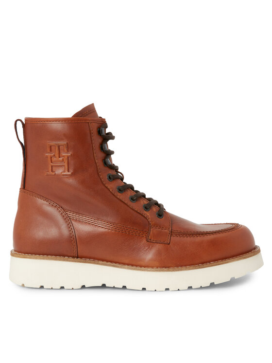 Tommy Hilfiger Zābaki Th American Warm Leather Boot FM0FM04668 Brūns