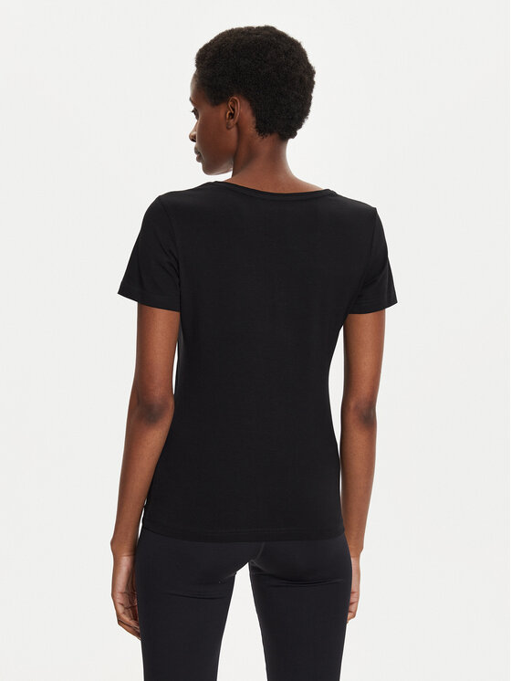 4F 4F Tričko 4FWMM00TTSHF1845 Čierna Slim Fit