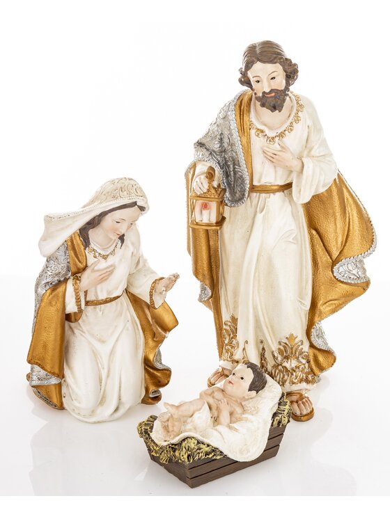MIAhome MIAhome Figurka dekoracja szopka NATALE 9 postaci Biały