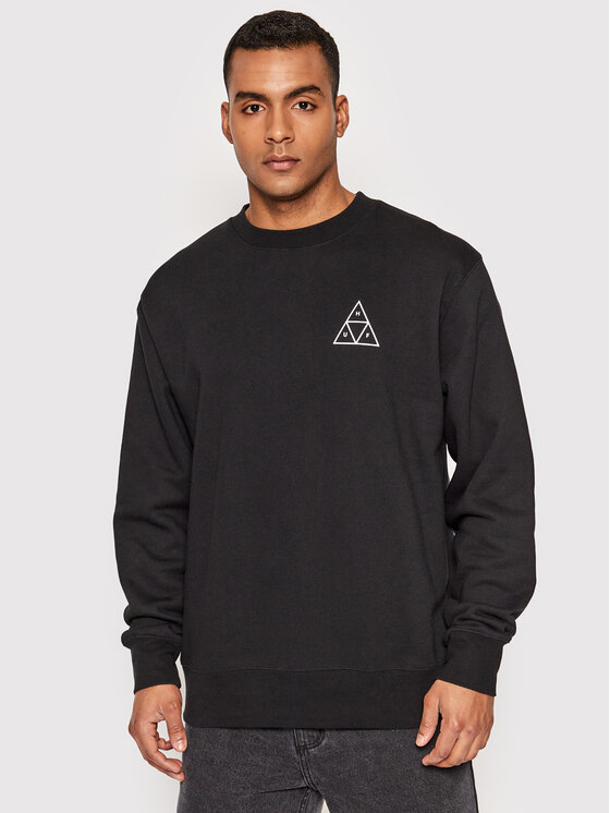 HUF HUF Суитшърт Essentials Triple Triangle PF00492 Черен Regular Fit