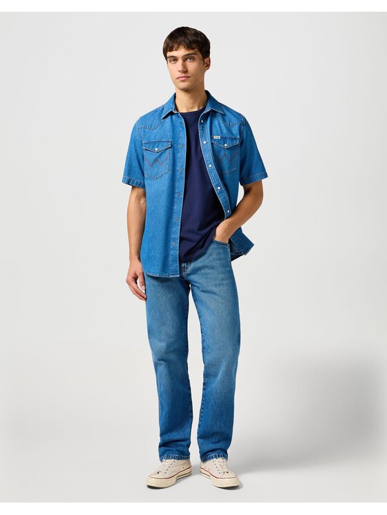 Wrangler Wrangler T-shirt GRAPHIC TEE Blu Regular Fit