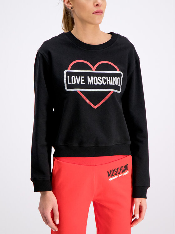 LOVE MOSCHINO Bluza W630621E2017 Czarny Regular Fit