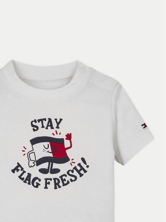 Tommy Hilfiger Tommy Hilfiger Тишърт Graphic KN0KN01964 Бял Regular Fit