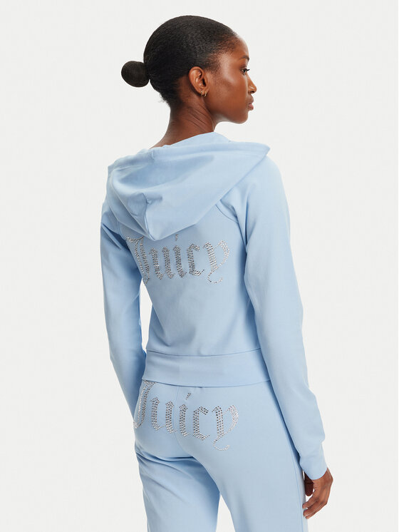 Juicy Couture Juicy Couture Bluză Ola JCWAS125310 Albastru celest Slim Fit