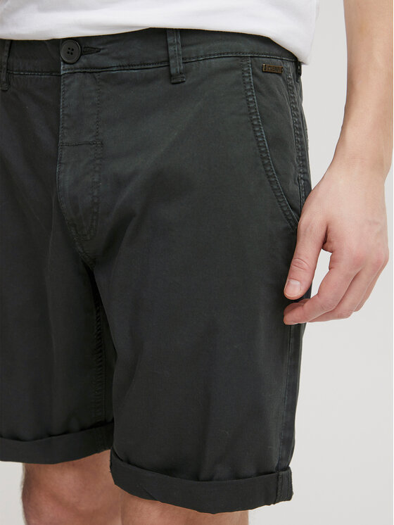 Pantaloncini di tessuto 20715125 Nero Regular Fit