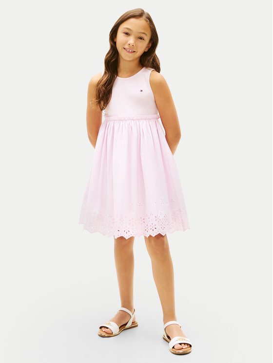 Tommy Hilfiger Tommy Hilfiger Sommerkleid KG0KG09148 Hellrosa Regular Fit