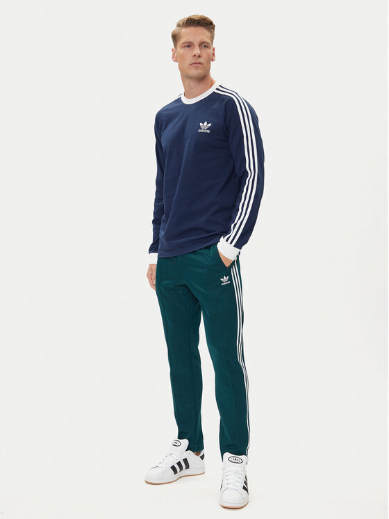 adidas adidas Majica dugih rukava adicolor Classics 3-Stripes IM9428 Tamnoplava Slim Fit