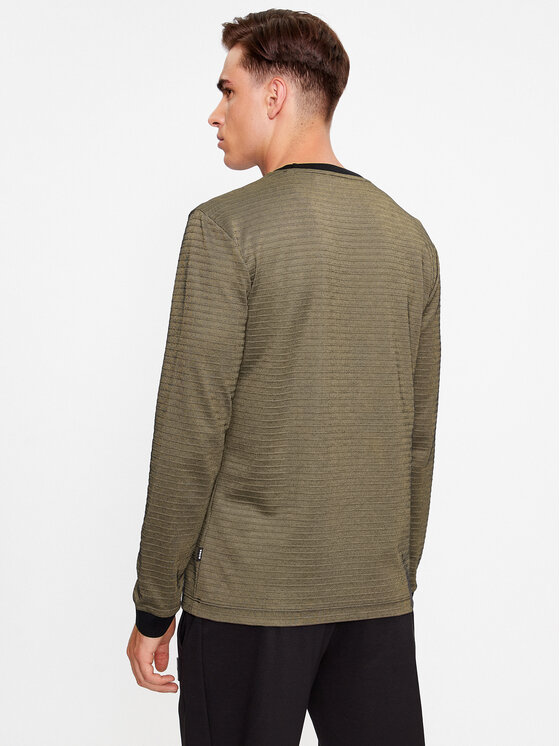 BOSS Boss Longsleeve Ottoman 50500448 Zielony Regular Fit