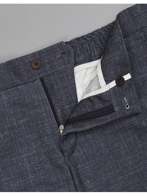 Borgio Borgio Spodnie garniturowe lumarzo Granatowy Slim Fit