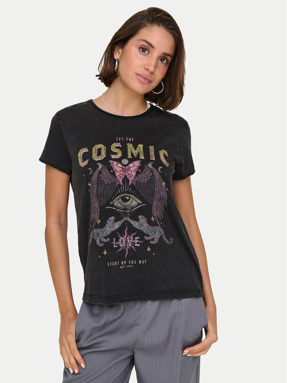 ONLY ONLY Marškinėliai Lucy 15336965 Juoda Regular Fit
