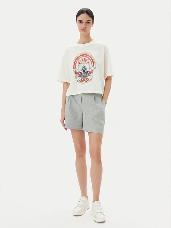 ONLY ONLY Kratke hlače Linda 15283727 Siva Wide Leg
