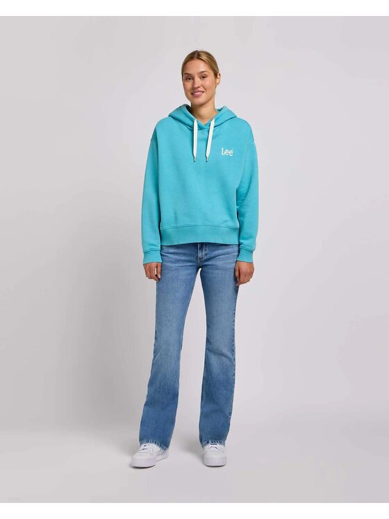 Lee Lee Felpa ESSENTIAL HOODIE 112350245 Blu Regular Fit