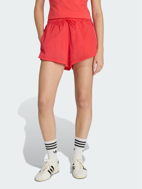 adidas adidas Szorty materiałowe 159070 Czerwony Loose Fit