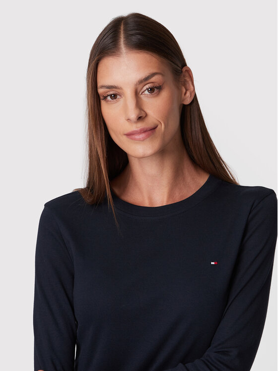 Tommy Hilfiger Tommy Hilfiger Μπλουζάκι New Cosy WW0WW36602 Σκούρο μπλε Slim Fit