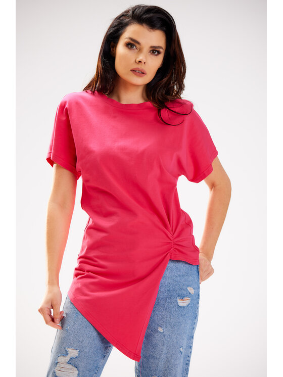 Infinite You Infinite You Bluzka M268 Fioletowy Basic Fit