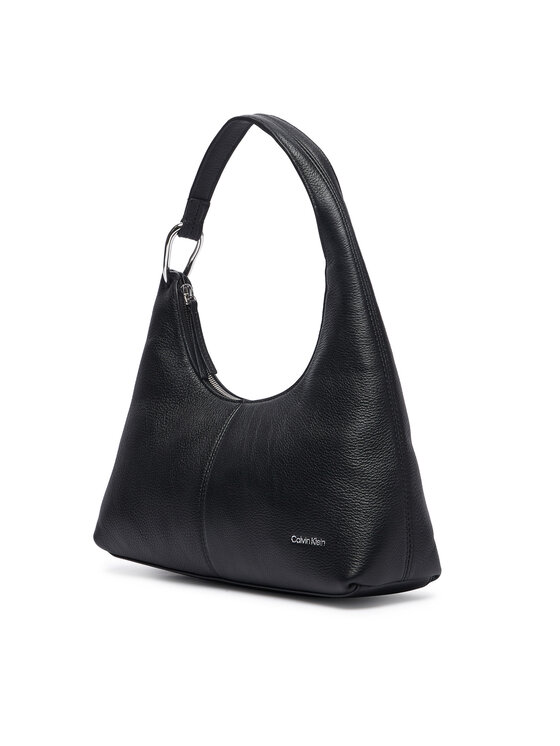Calvin Klein Calvin Klein Ročna torba Slouchy Leather Shoulder Bag LV04F3657G Črna