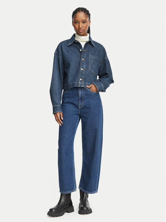 Calvin Klein Jeans Calvin Klein Jeans Džinsinė striukė LV047H921G Tamsiai mėlyna Regular Fit