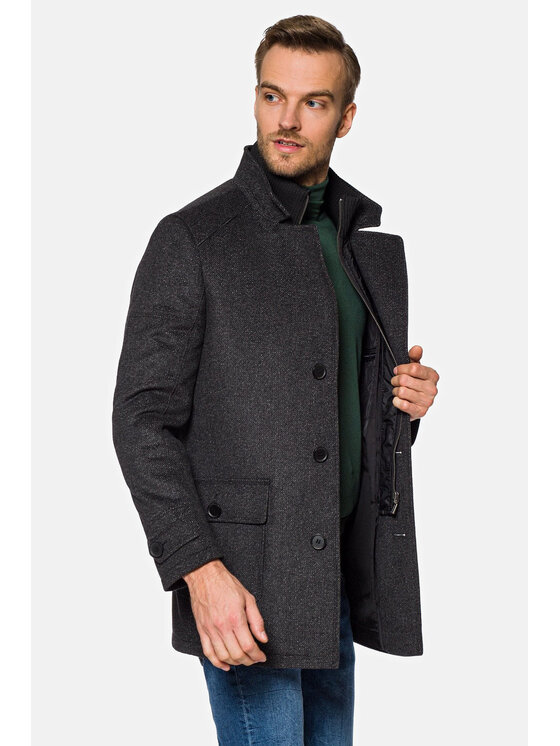 Lancerto Lancerto Płaszcz Timor Szary Regular Fit