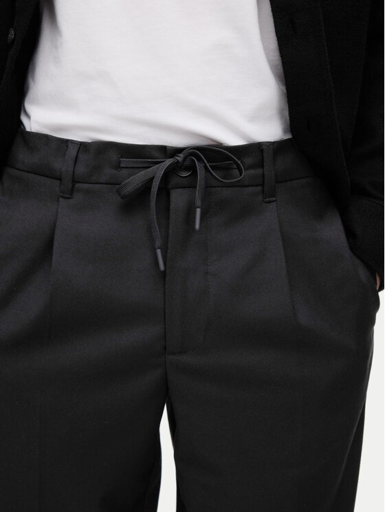Selected Homme Selected Homme Spodnie materiałowe 16094358 Czarny Tapered Fit