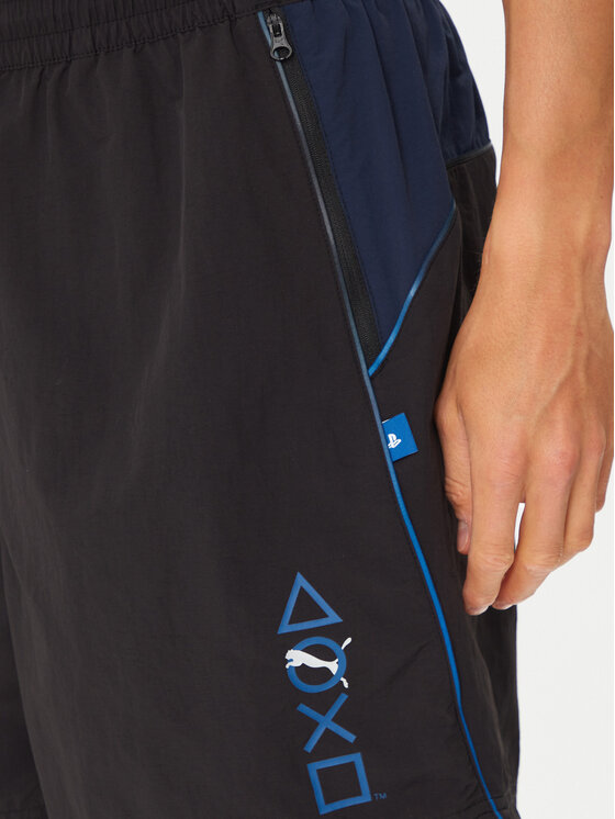 Puma Puma Sportske kratke hlače PLAYSTATION 624703 Crna Loose Fit