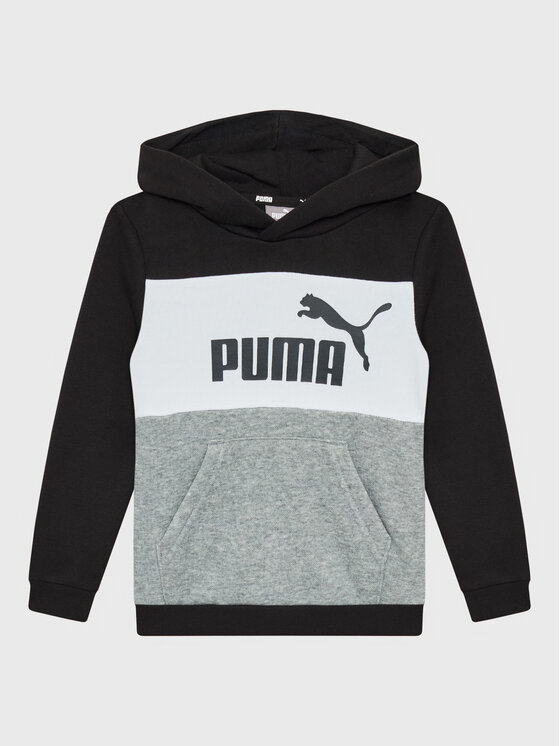 Puma Majica Dugih Rukava Essentials+ Colourblock 849081 Crna Regular Fit