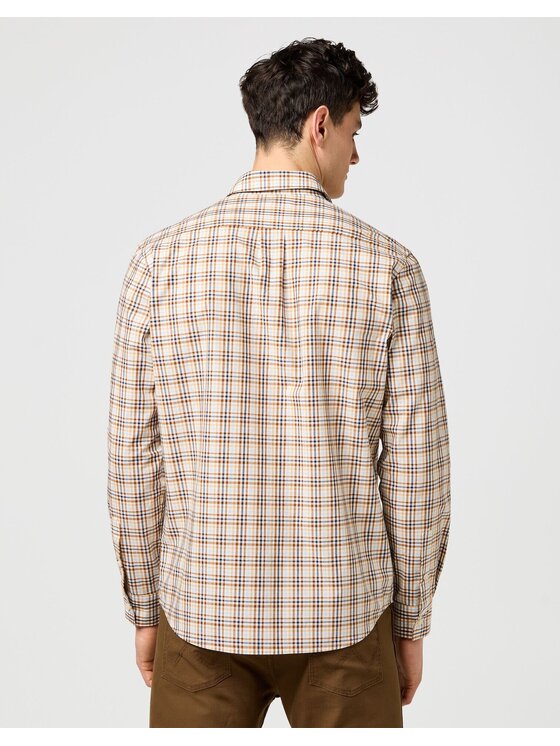 Wrangler Wrangler Koszula 1 PKT POPLIN SHIRT Kolorowy Regular Fit
