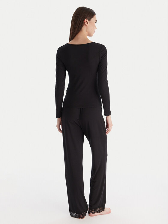 Hunkemöller Hunkemöller Pidžama Nana 302674 Melns Regular Fit