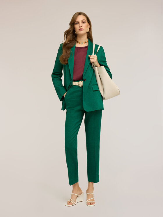 Motivi Motivi Pantaloni di tessuto P077Q004519N035 Verde Regular Fit