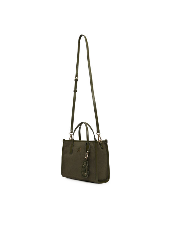 Tommy Hilfiger Tommy Hilfiger Ročna torba City Small Tote Melton AW0AW17852 Khaki