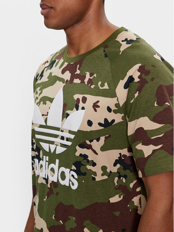 adidas adidas T-shirt Camo IS0215 Zelena Regular Fit