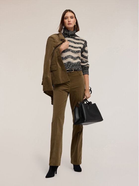 Motivi Motivi Pantaloni di tessuto P749Q004227N035 Verde Flare Fit