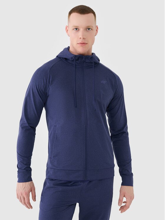 4F 4F Μπλούζα τεχνική 4FWSS25TFSWM512-30M Σκούρο μπλε Regular Fit