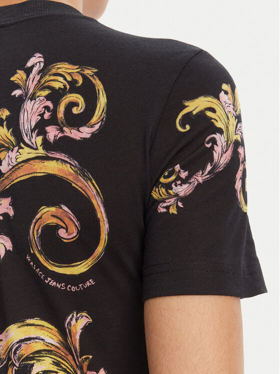 Versace Jeans Couture Versace Jeans Couture Marškinėliai 78HAH6P8 Juoda Slim Fit