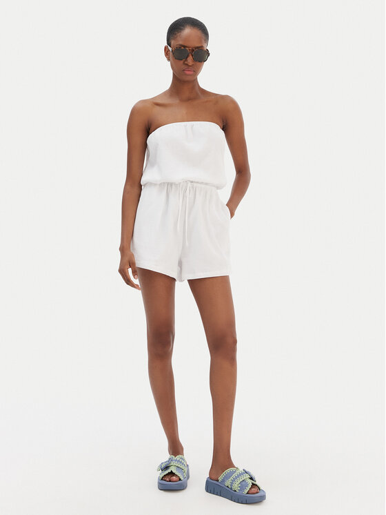 Seafolly Seafolly Kombinesoon Crinkle 55537-PS Valge Regular Fit