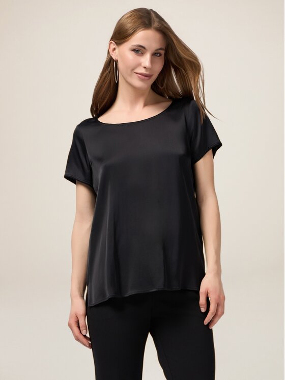 Oltre Oltre Bluzka 2421R002970N033 Czarny Regular Fit