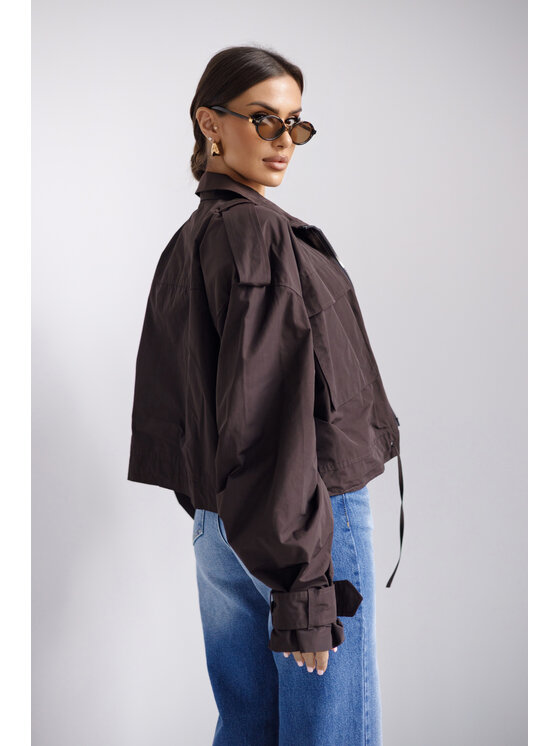 LilaLou LilaLou Bunda bomber Lilka Hnědá Regular Fit