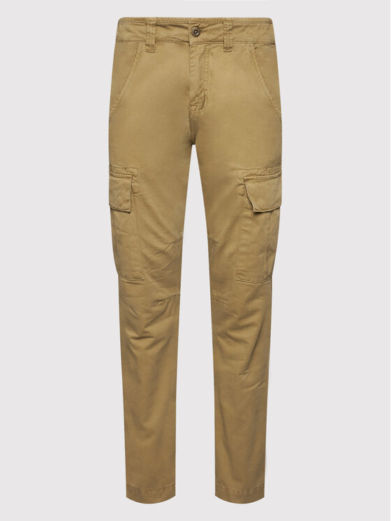 Alpha Industries Alpha Industries Bavlnené nohavice Agent 158205 Béžová Regular Fit