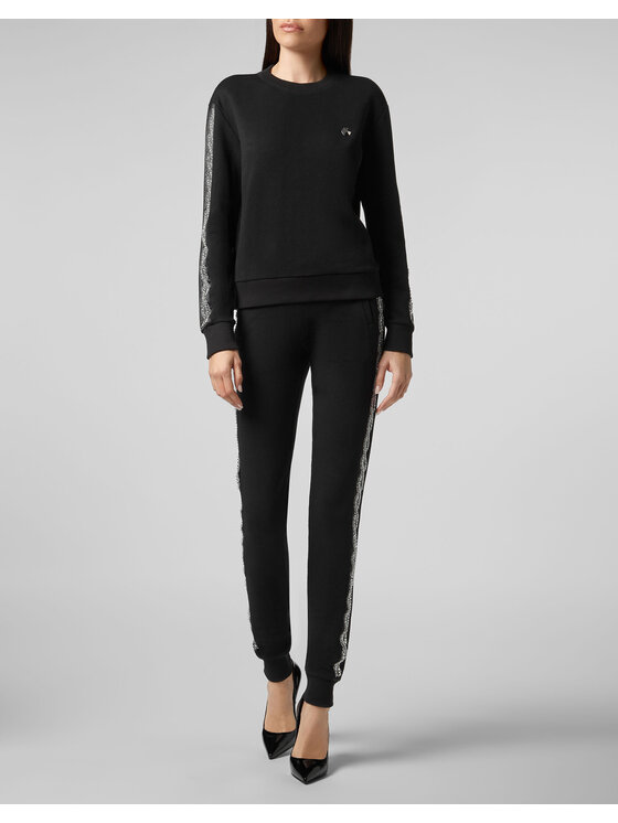 PHILIPP PLEIN PHILIPP PLEIN Mikina 21877 Černá Regular Fit