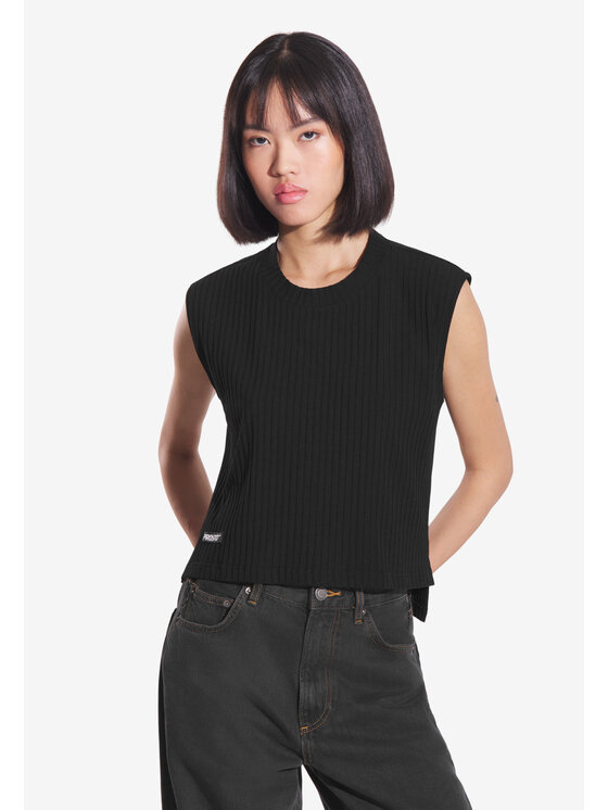 PROSTO. PROSTO. Top Bamboo Czarny Regular Fit