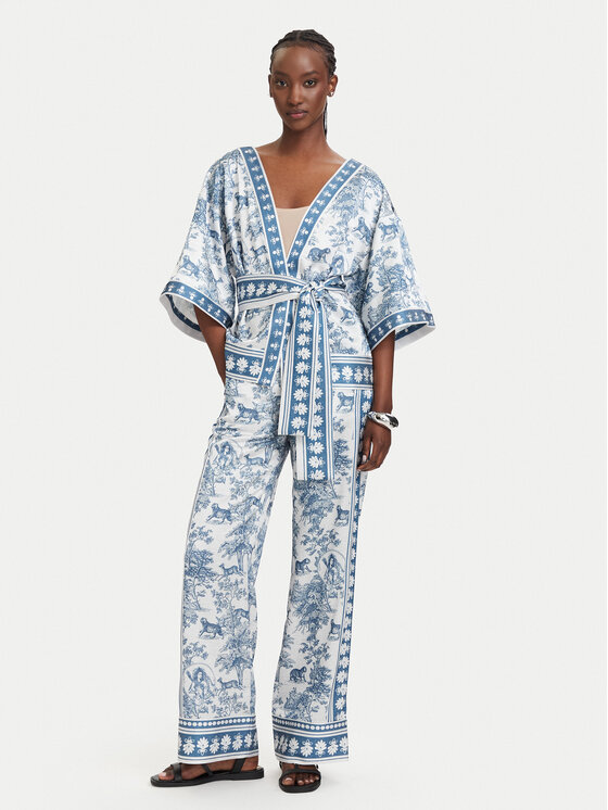 Fracomina Fracomina Bluse FS26SJ3008W459K5 Blau Regular Fit