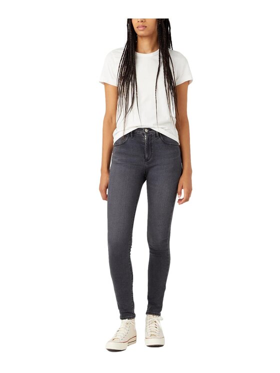 Wrangler Wrangler Jeansy 112345385 Szary Skinny Fit