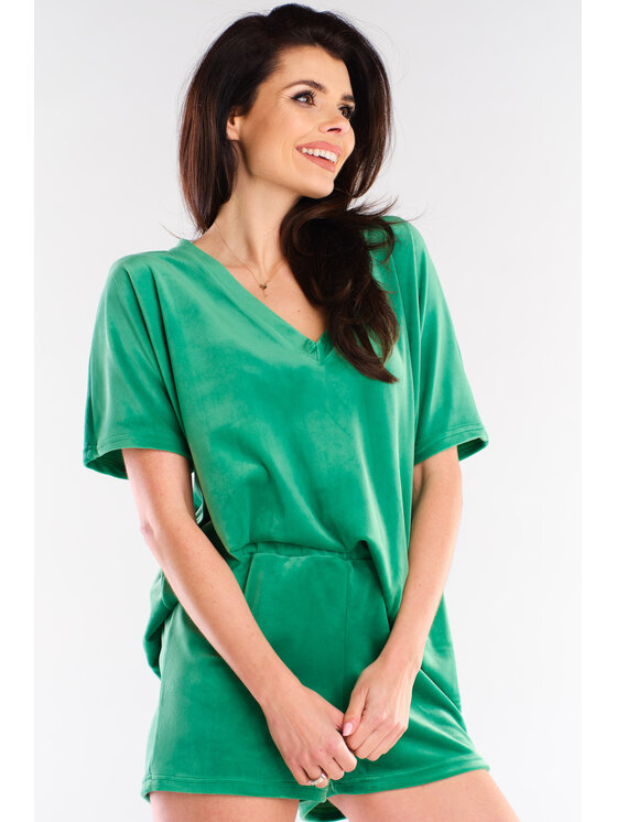 Awama Awama Szorty A418 Zielony Basic Fit